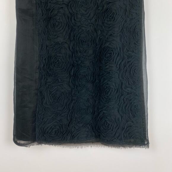 J Crew Gray Silk Organza Floral Cocktail Dress Shift Party Womens Size 0 - Picture 9 of 11